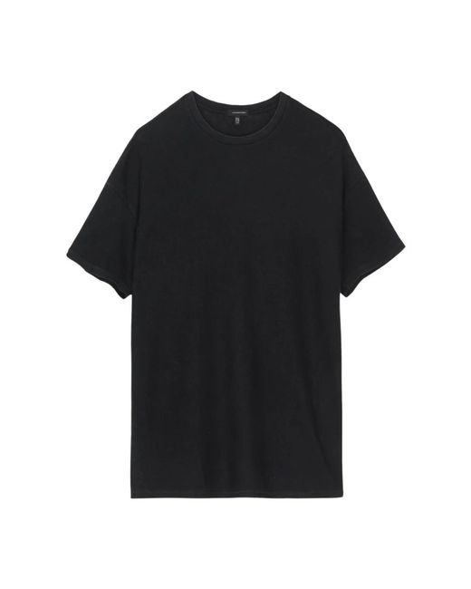 Camiseta negra ácida sin costuras R13 de color Black