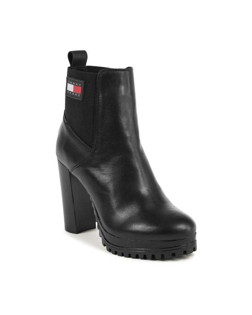 Tommy Hilfiger Black Heeled Boots