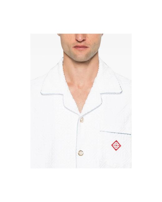 Casablanca White Short Sleeve Shirts for men