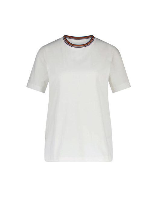 Camiseta a rayas con logo PS by Paul Smith de color White