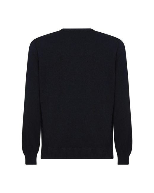 D4.0 Blue Round-Neck Knitwear for men