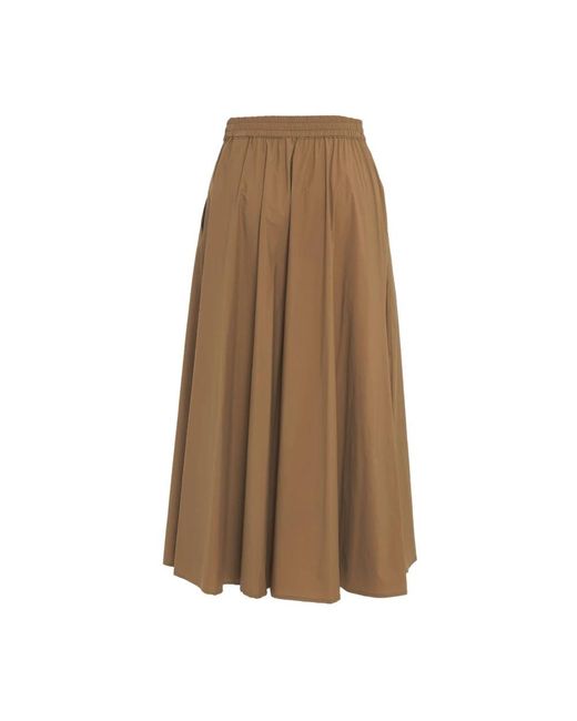 Herno Brown Midi Skirts