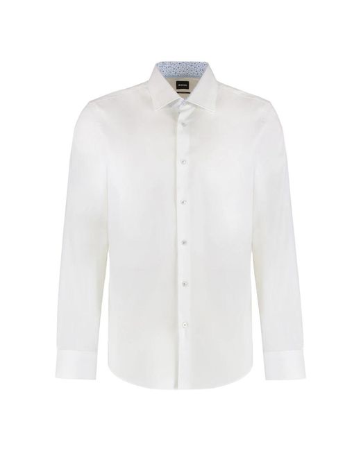 Boss White Formal Shirts for men