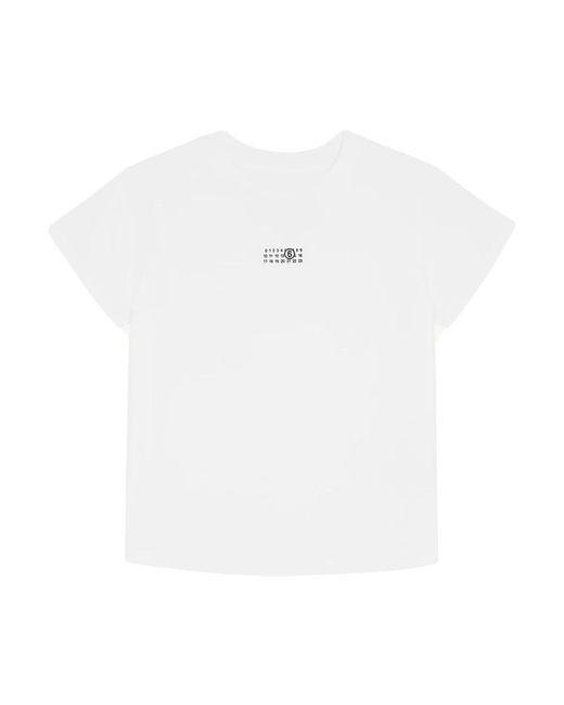 MM6 by Maison Margiela White T-Shirts
