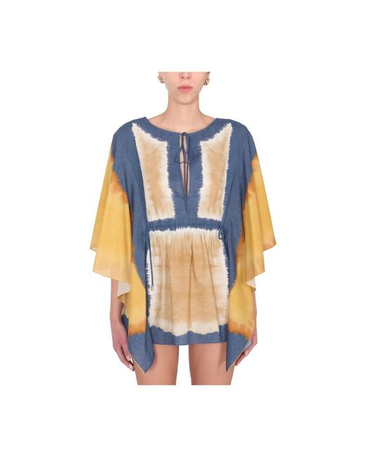 Alberta Ferretti Blue Short Dresses