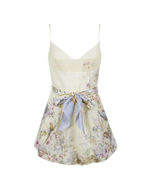 Zimmermann Jumpsuits & Playsuits ,Veelkleurig ,Katoen Rebellion Fitted Playsuit in het Blue