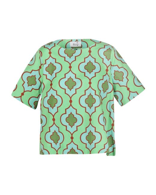 Blouses shirts Niu de color Green