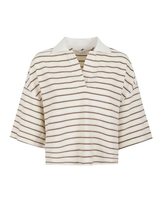 Brunello Cucinelli Natural Polo Shirts
