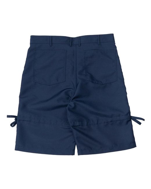 Comme des Garçons Marineblaue polyester-shorts in Blue für Herren