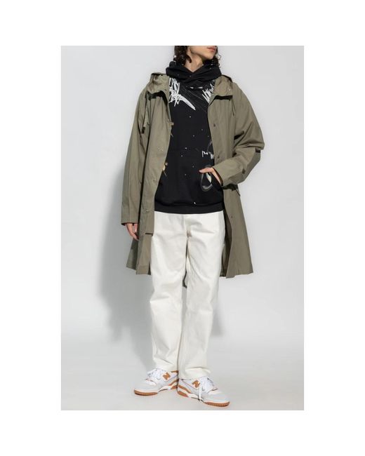 Jil Sander Jassen ,Groen ,Katoen Hooded Coat in het Green voor heren
