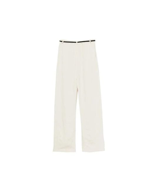 Barena White Wide Trousers