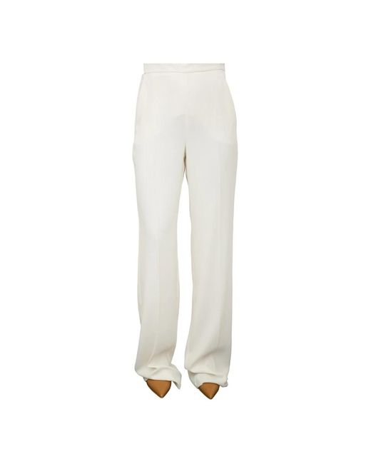 Marella White Straight Trousers
