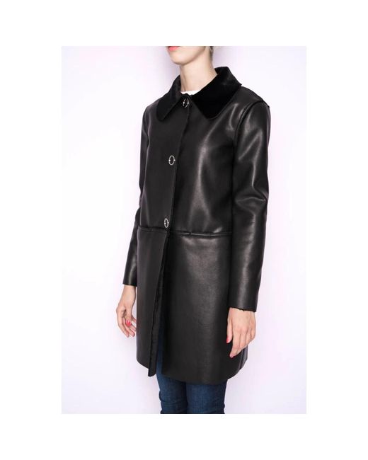 Coats > single-breasted coats Pinko en coloris Black