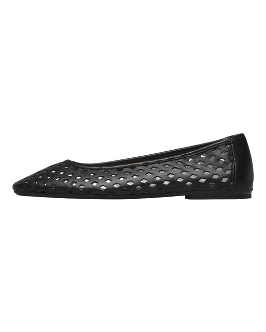 Voile Blanche Black Ballerina Shoes