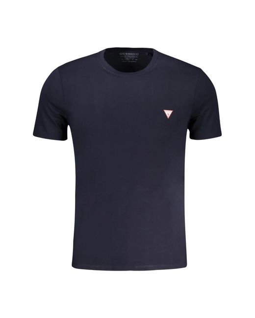 Guess Tops ,Blauw ,Katoen Short Sleeve T-Shirt in het Blue voor heren