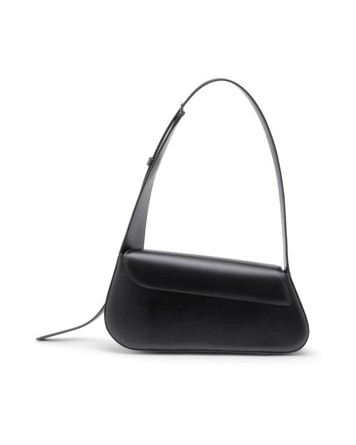 Santoni Black Leather Thepluto Bag