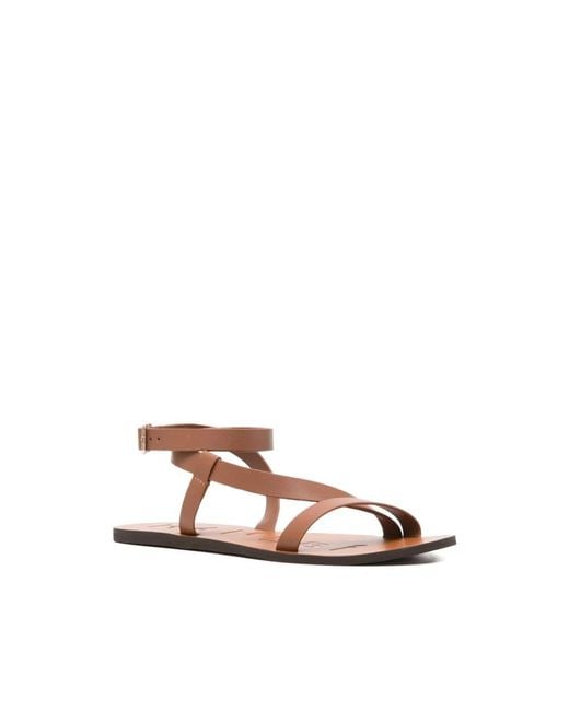 Manebí Brown Flat Sandals