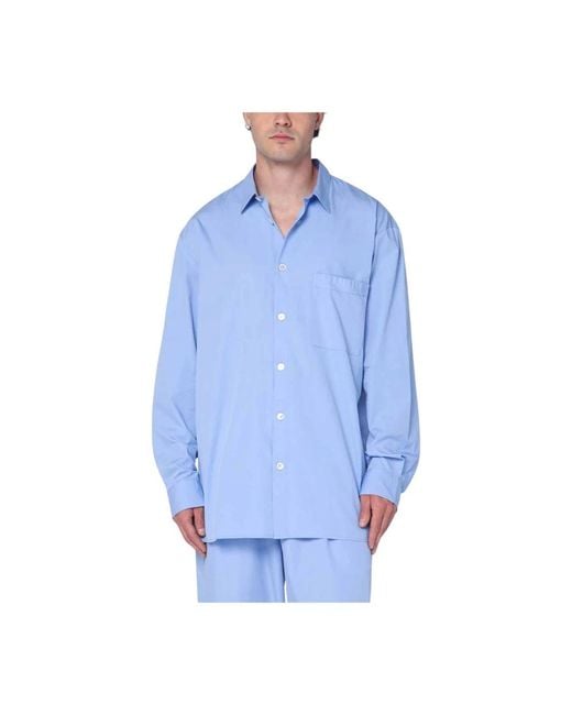 Tekla Blue Casual Shirts for men
