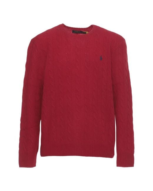 Ralph Lauren Red Round-Neck Knitwear for men