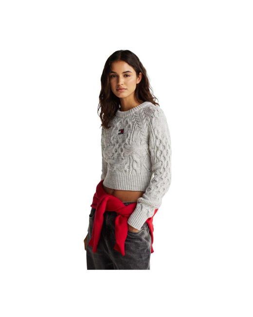 Tommy Hilfiger Gray Strickpullover mit sternen