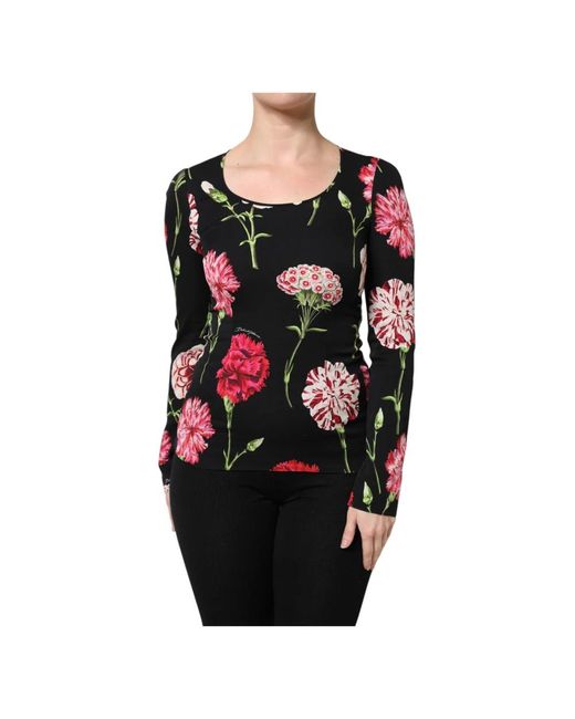 Dolce & Gabbana Black Long Sleeve T-Shirts