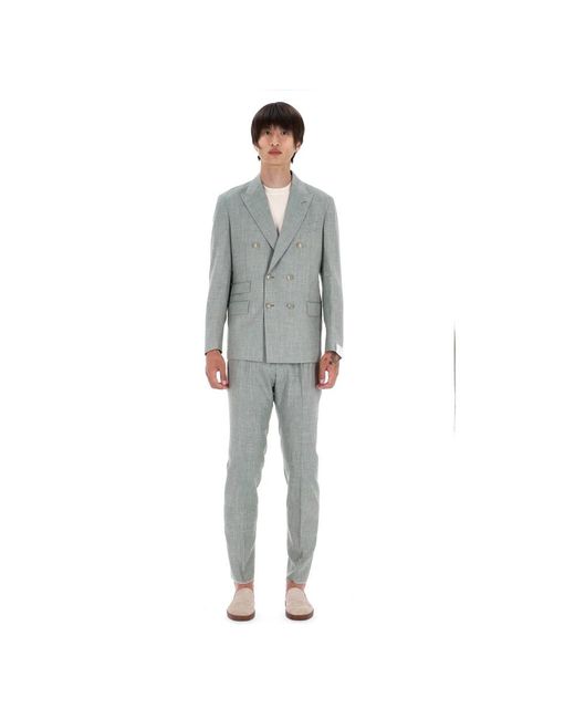 Double Breasted Suits Eleventy de hombre de color Gray