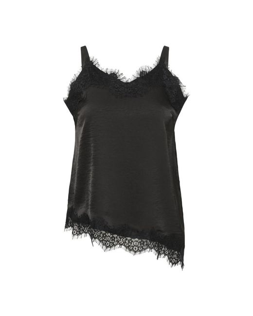Kaffe Mouwloze Tops in het Black