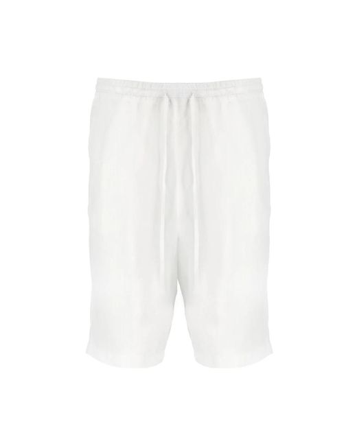 Casual shorts di 120% Lino in White da Uomo