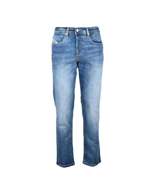 DIESEL Blue Straight Fit Jeans for men