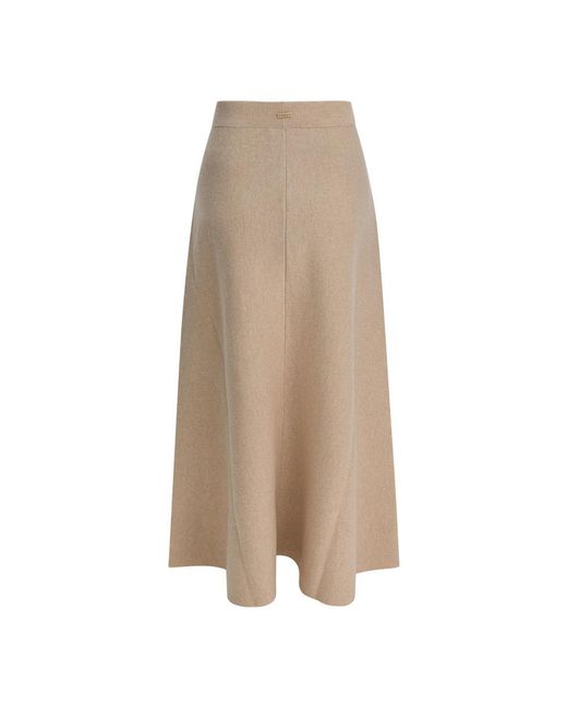 Max Mara Giberna Flared Rok in het Natural