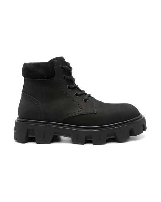 Moncler Black Lace-Up Boots for men