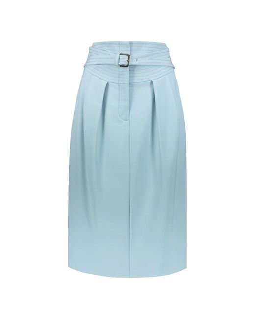 Alberta Ferretti Blue Plissierter Midi-Rock
