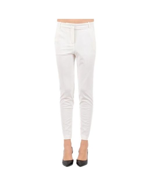 Pinko White Cropped Trousers