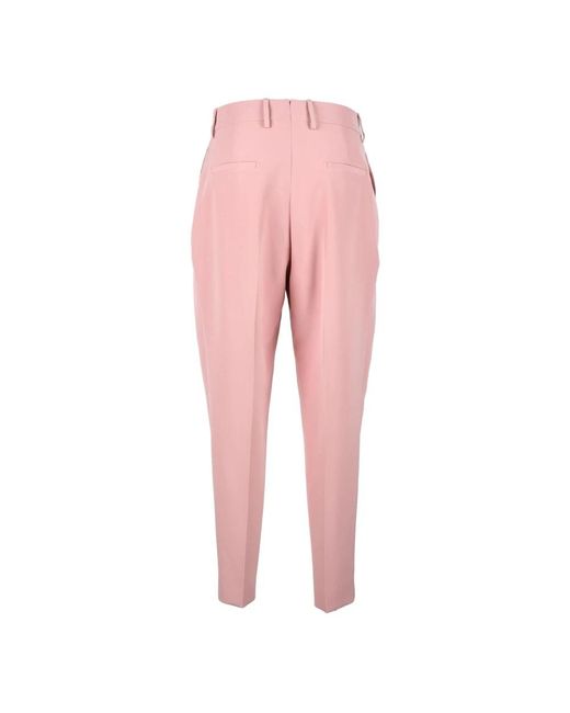 Berwich Elegante Stretch Polyester Broek in het Pink