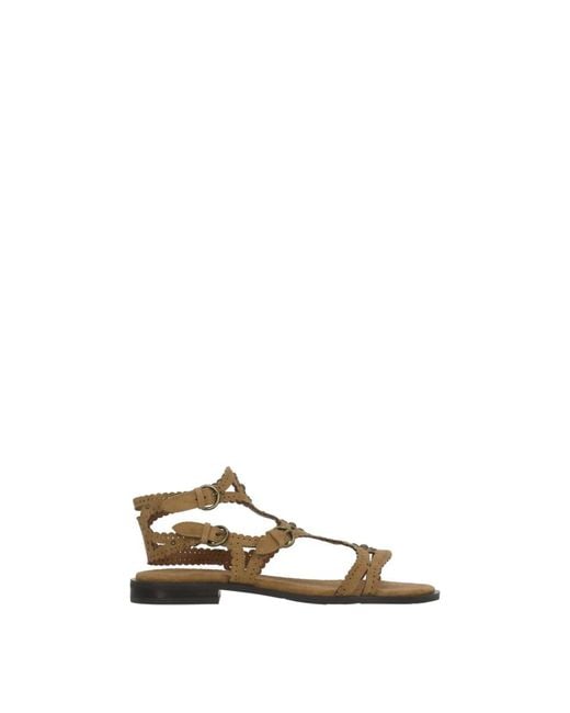Flat Sandals Ash en coloris Natural