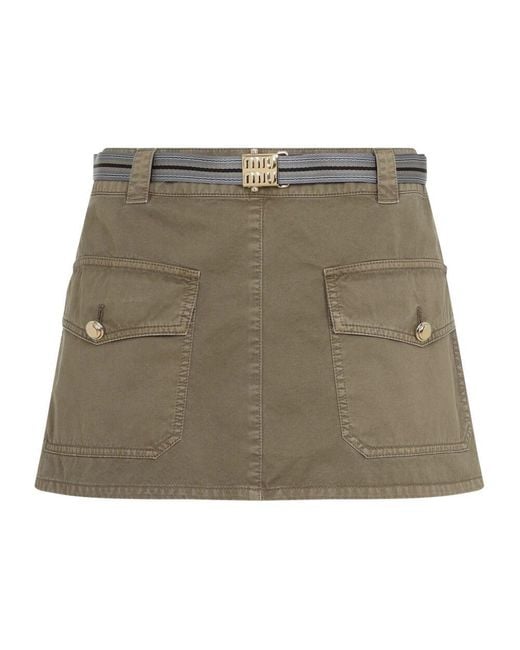 Miu Miu Green Short Skirts