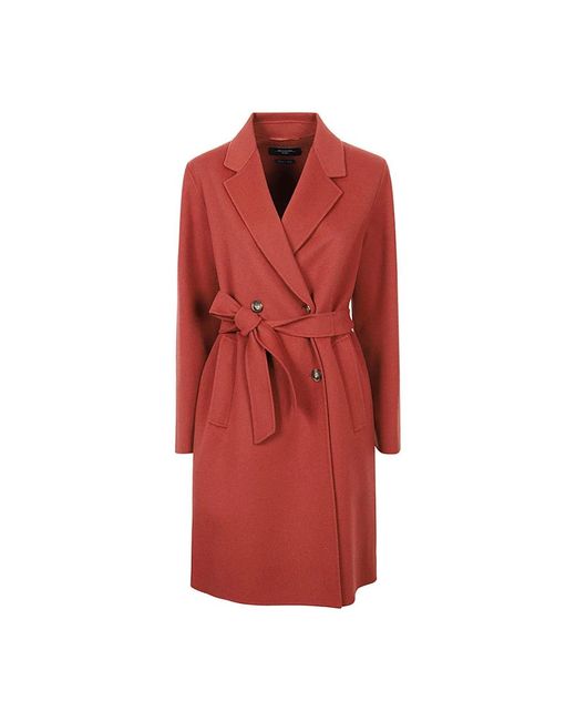 Weekend by Maxmara Red Belted Coats