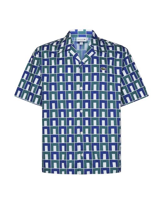 Lacoste Blue Short Sleeve Shirts for men