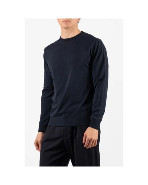 Daniele Fiesoli Blue Round-Neck Knitwear for men