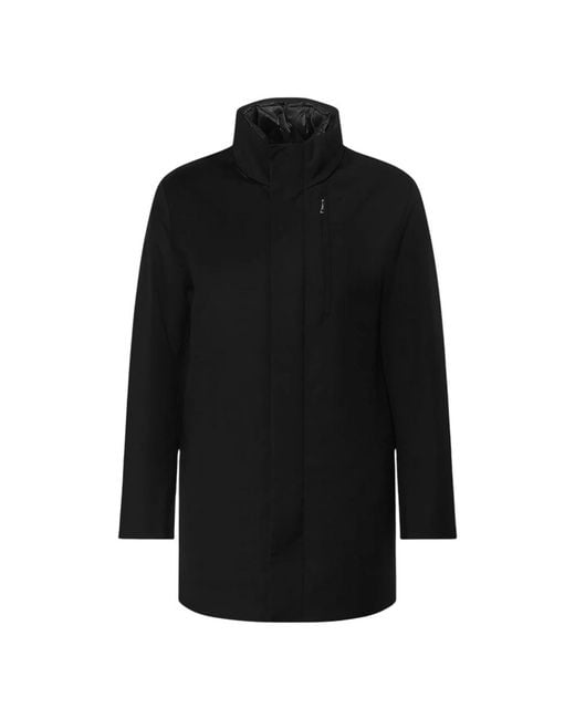 DUNO Jassen ,Zwart ,Waterdichte Zwarte Jas Met Afneembare Donsjas in het Black voor heren