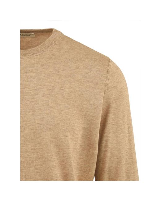 FILIPPO DE LAURENTIIS Natural Round-Neck Knitwear for men