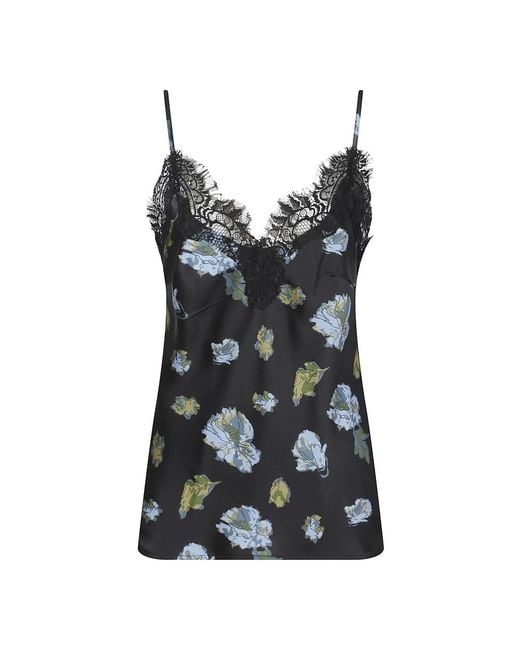Gold Hawk Black Sleeveless Tops