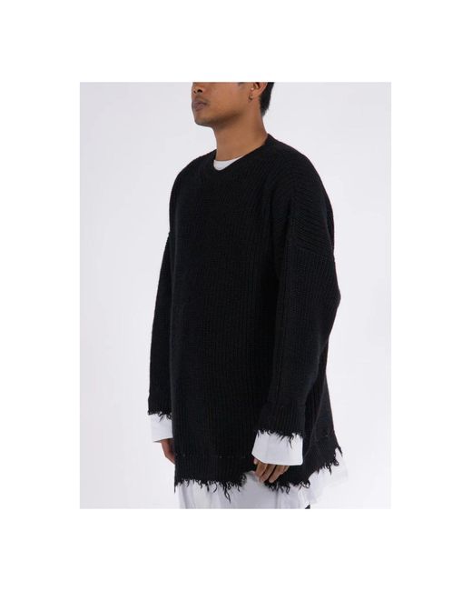 MM6 by Maison Martin Margiela Round-Neck Knitwear in het Black voor heren