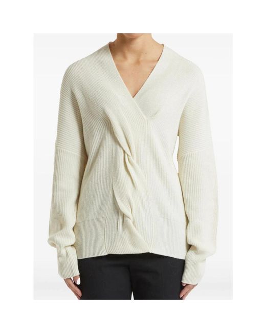 Pennyblack Natural V-Neck Knitwear