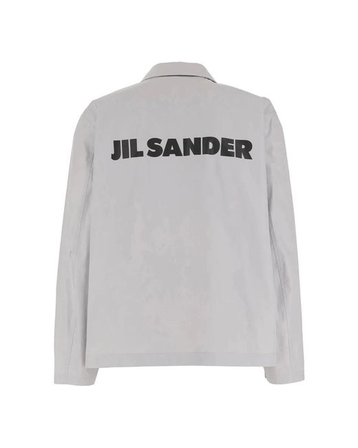 Jil Sander Logo Jas in het Gray voor heren