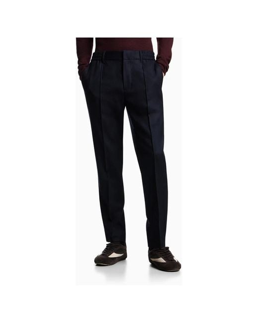 Emporio Armani Twill Anzugshose in Blue für Herren