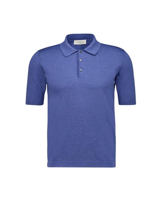 Piacenza 1733 Blue Polo Shirts for men