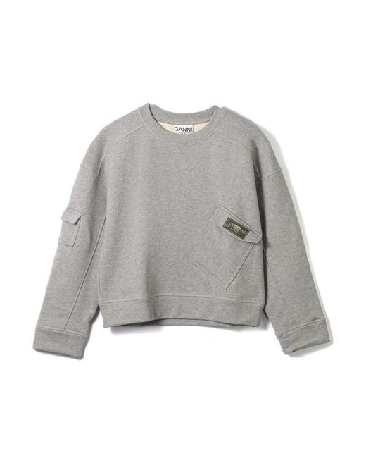 Ganni Gray Sweatshirts