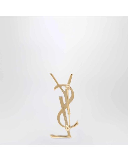 Saint Laurent Metallic Broche Monogramme