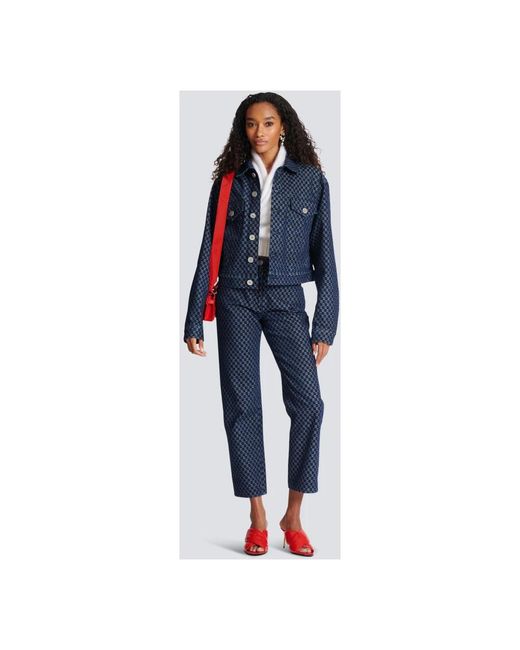Balmain Blue Boxy Denim Jacket